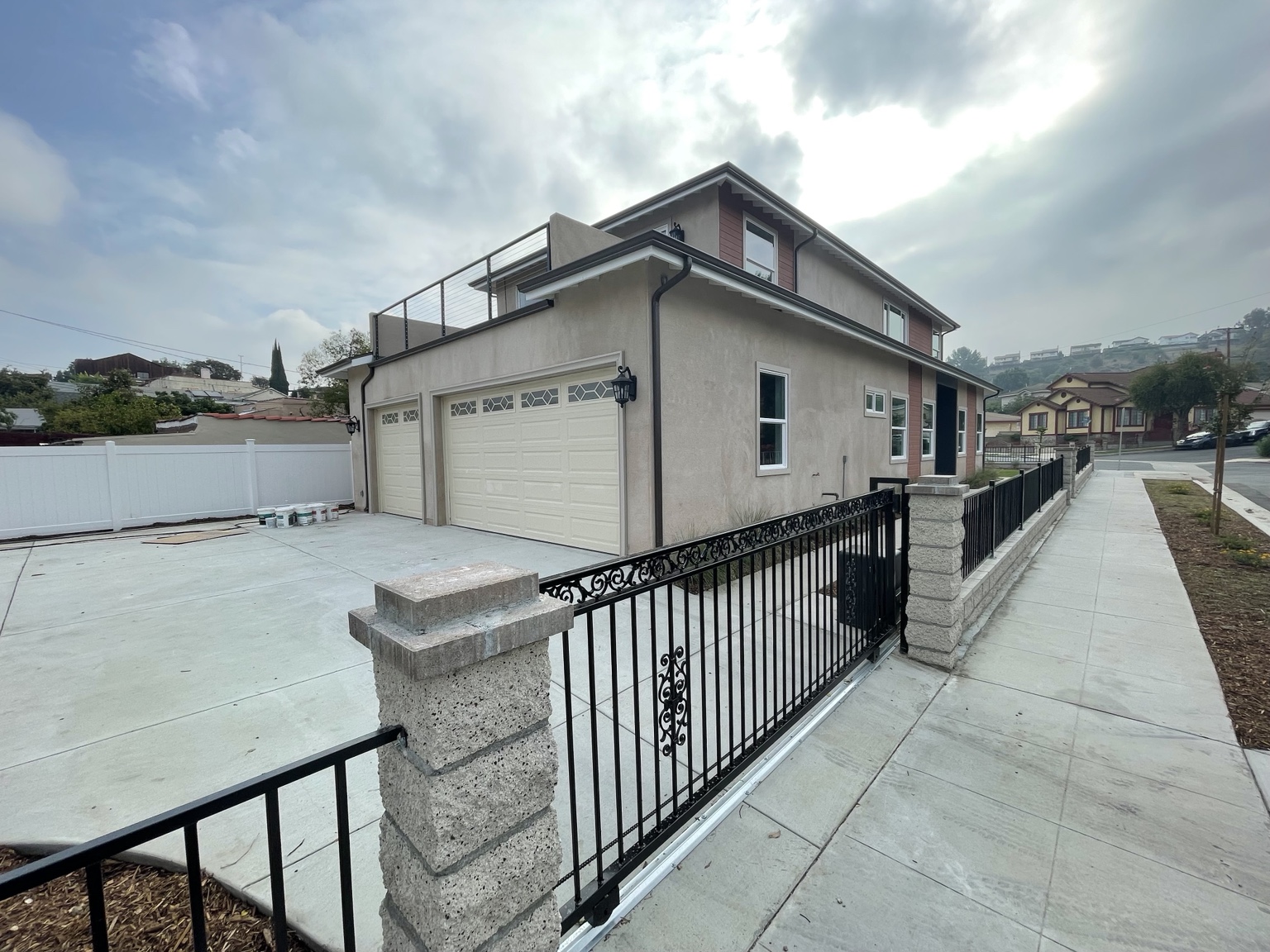 Garage and driveway