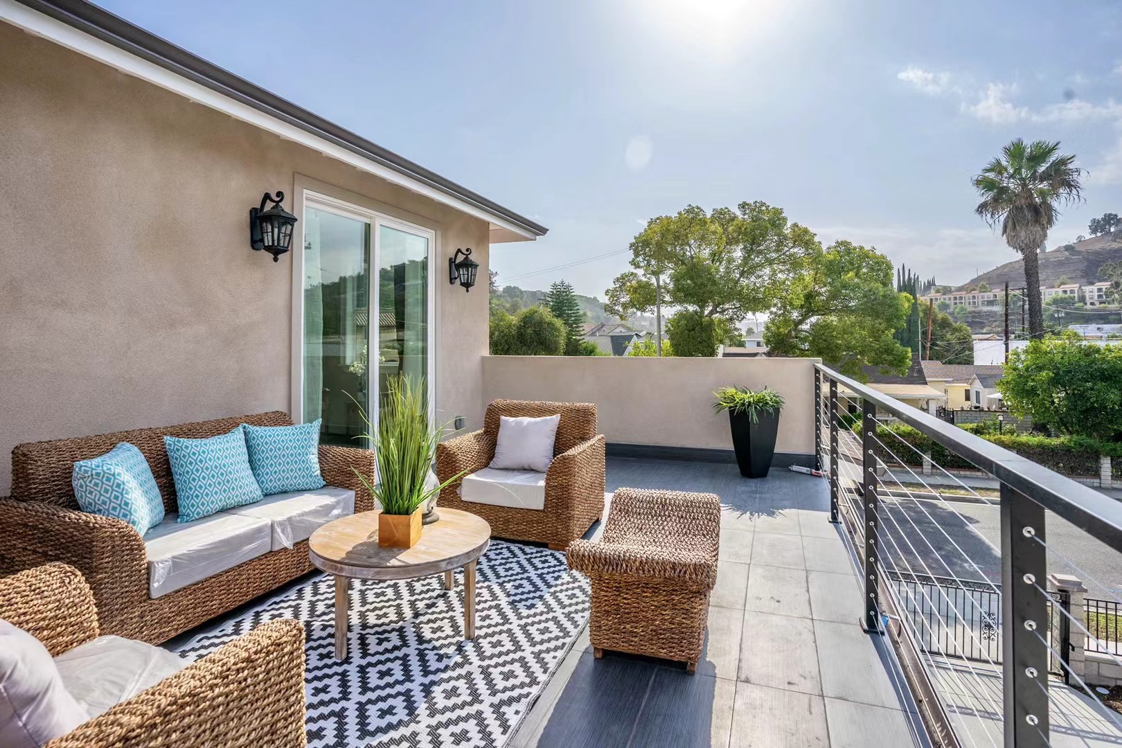 Outdoor terrace at 118 Monterey Park