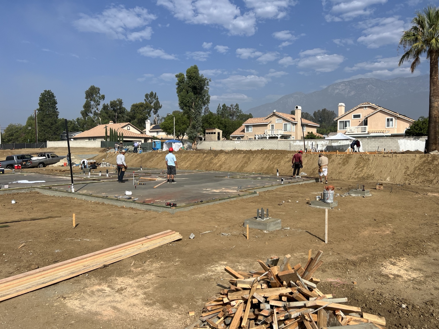 Concrete placement — 6919 Rancho Cucamonga