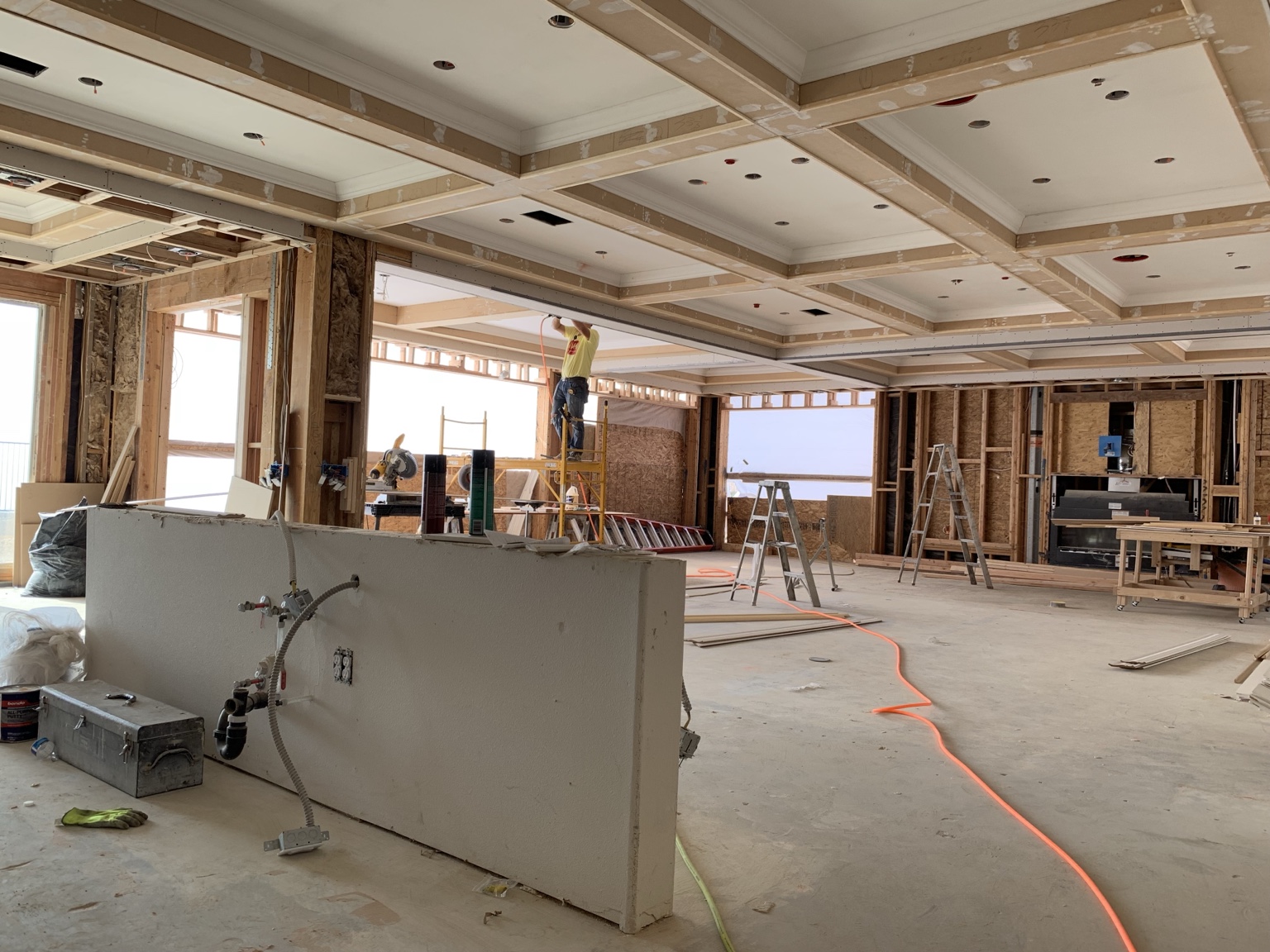 Interior framing and ceiling work