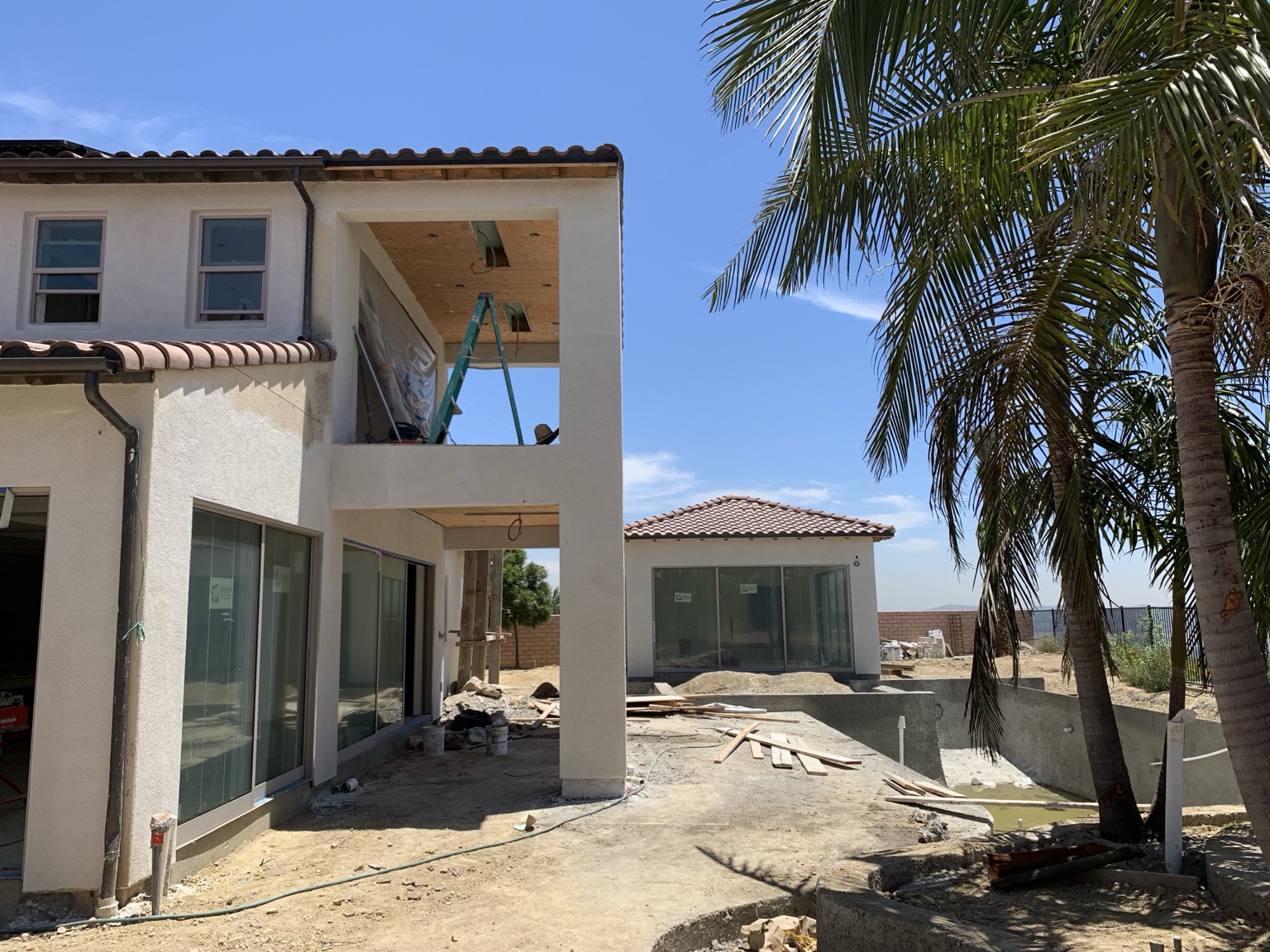 Exterior construction progress