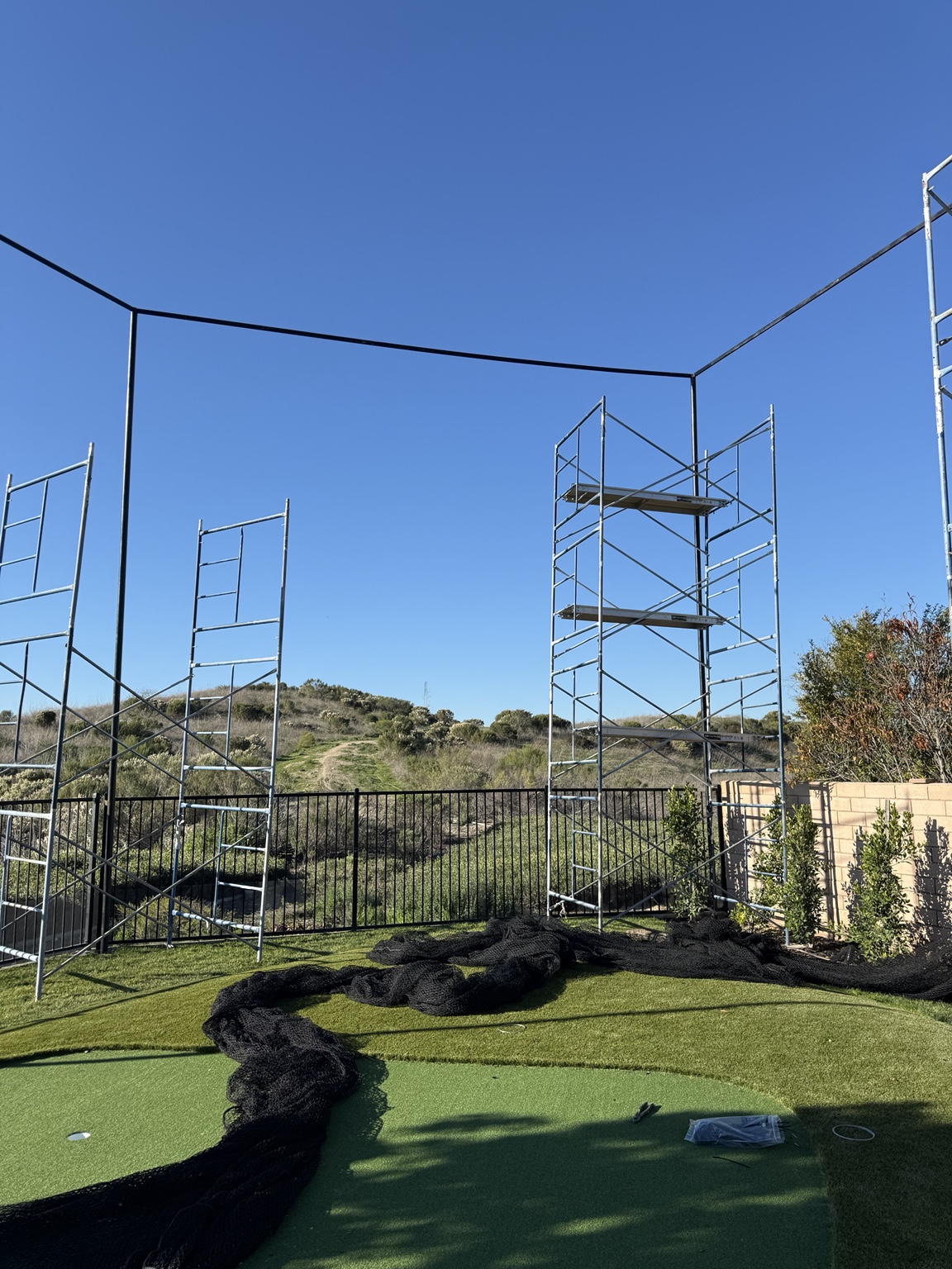 Practice net installation