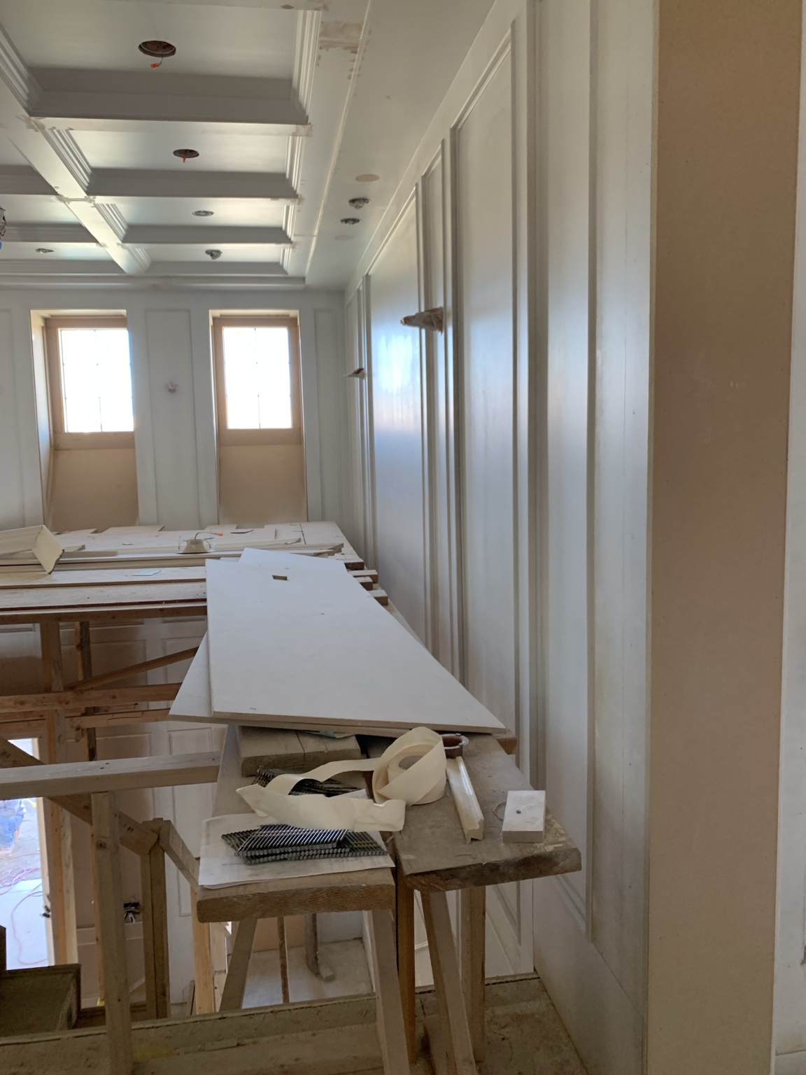 On-site finish carpentry