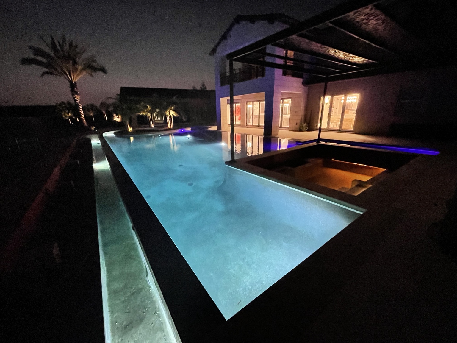 Pool at night