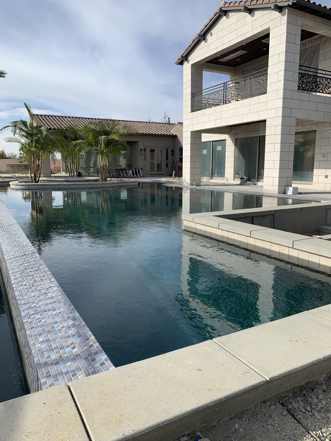 Pool and residence