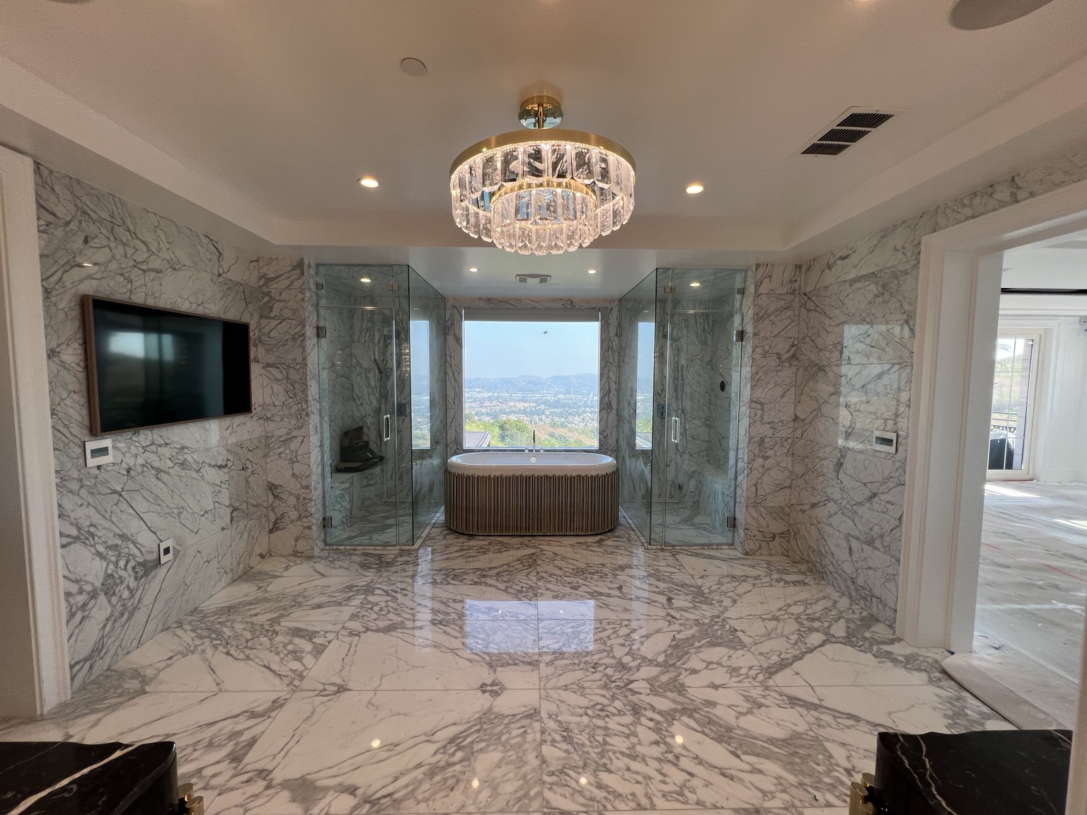 Bath with panoramic views