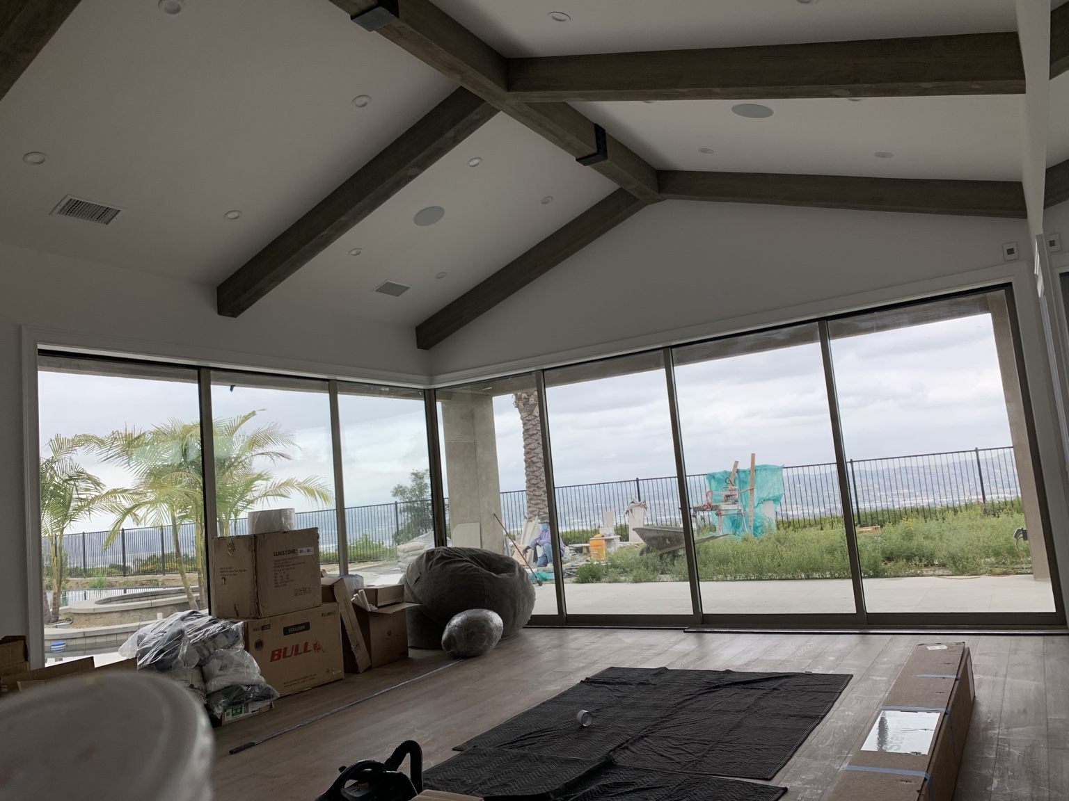 Glazed room overlooking the landscape